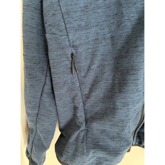 Hill City Full Zip Athletic Jacket Heather Dark Blue Mens Medium Athletic Active - Picture 3 of 8